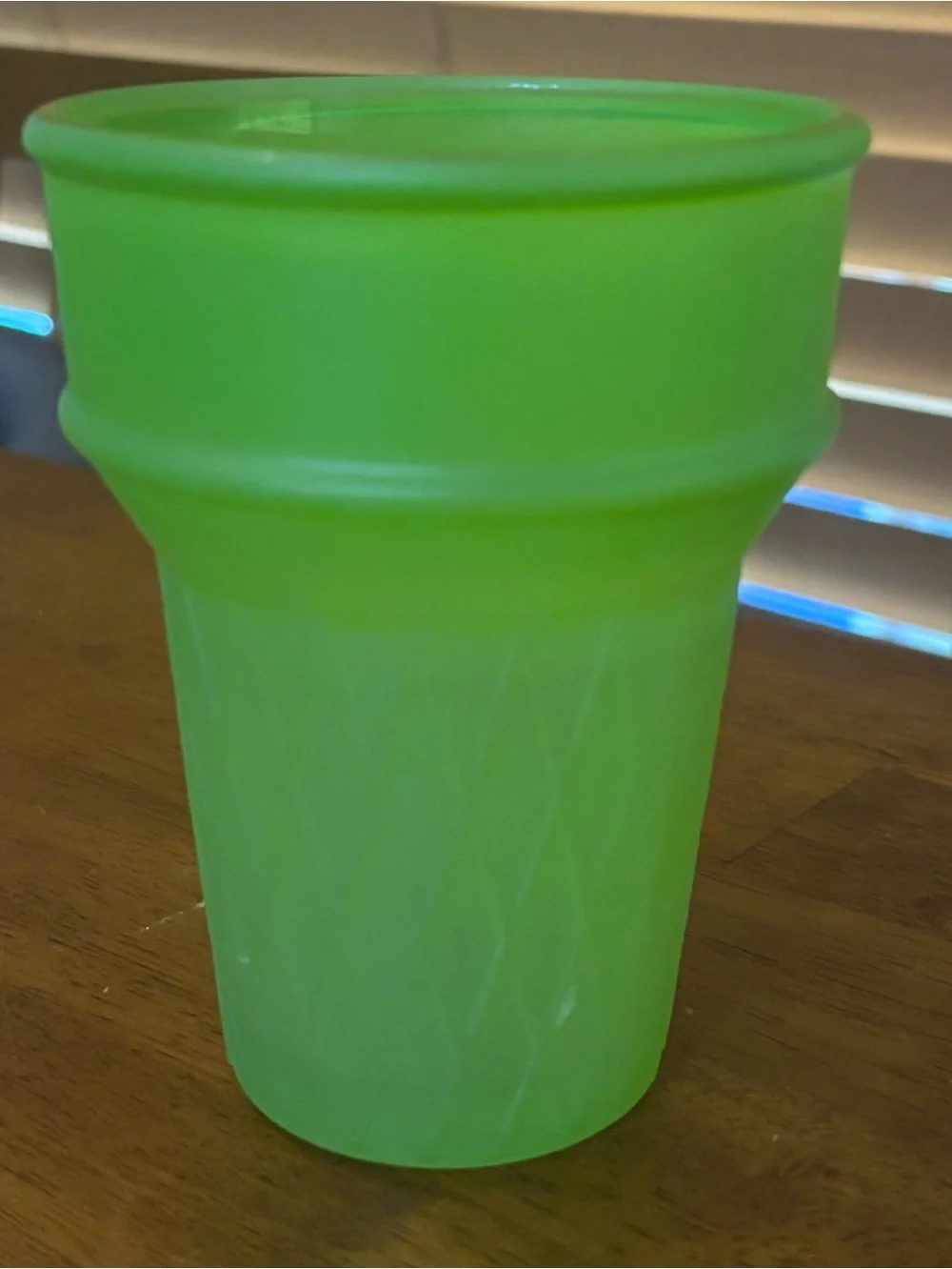 Libbey Vintage Ice Cream Cone Shaped Serving Cup Green